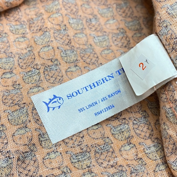 Southern Tide Short Sleeve Button Up Pocket Shirt Mens Size L - Picture 5 of 5
